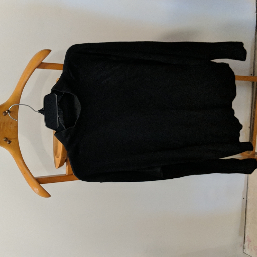 Hillard & Hanson Mock Neck Shirt BLACK Shirt Plus Sizes 1X 2X 3X